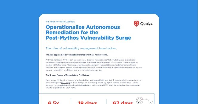 <p>Operationalize Autonomous Remediation for the Post-Mythos Vulnerability Surge</p>