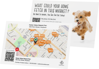 Two Home Estimate Postcards - What could your home Fetch in this market?