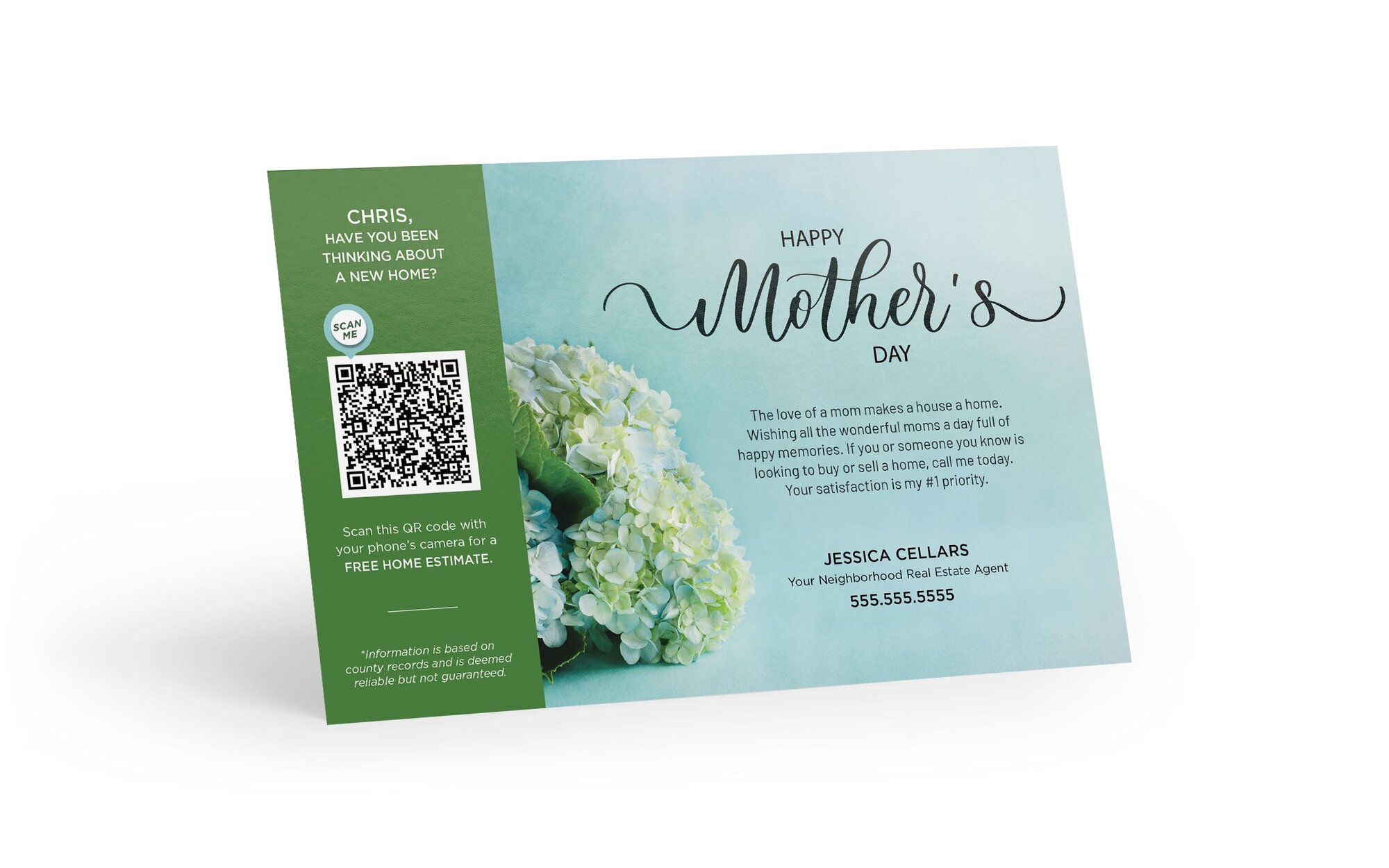 Seasonal Postcard - Home Estimate QR Code - Mother's Day