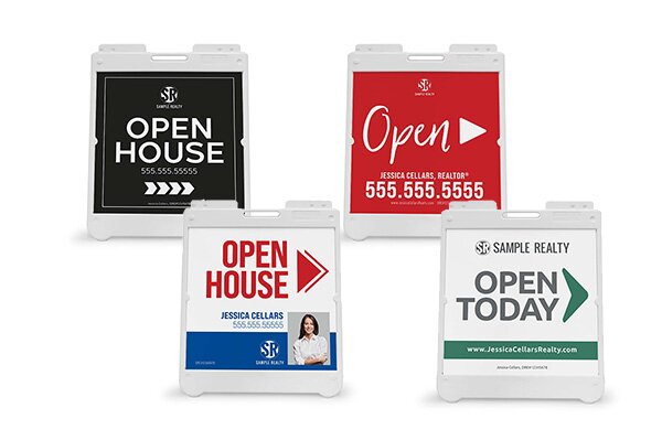A-Frame open house sign samples