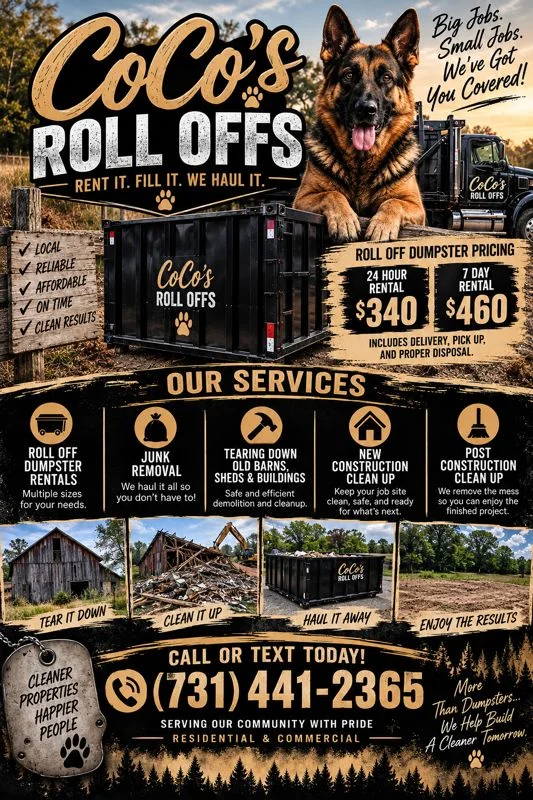 CoCo's Roll Offs services, pricing, and contact information