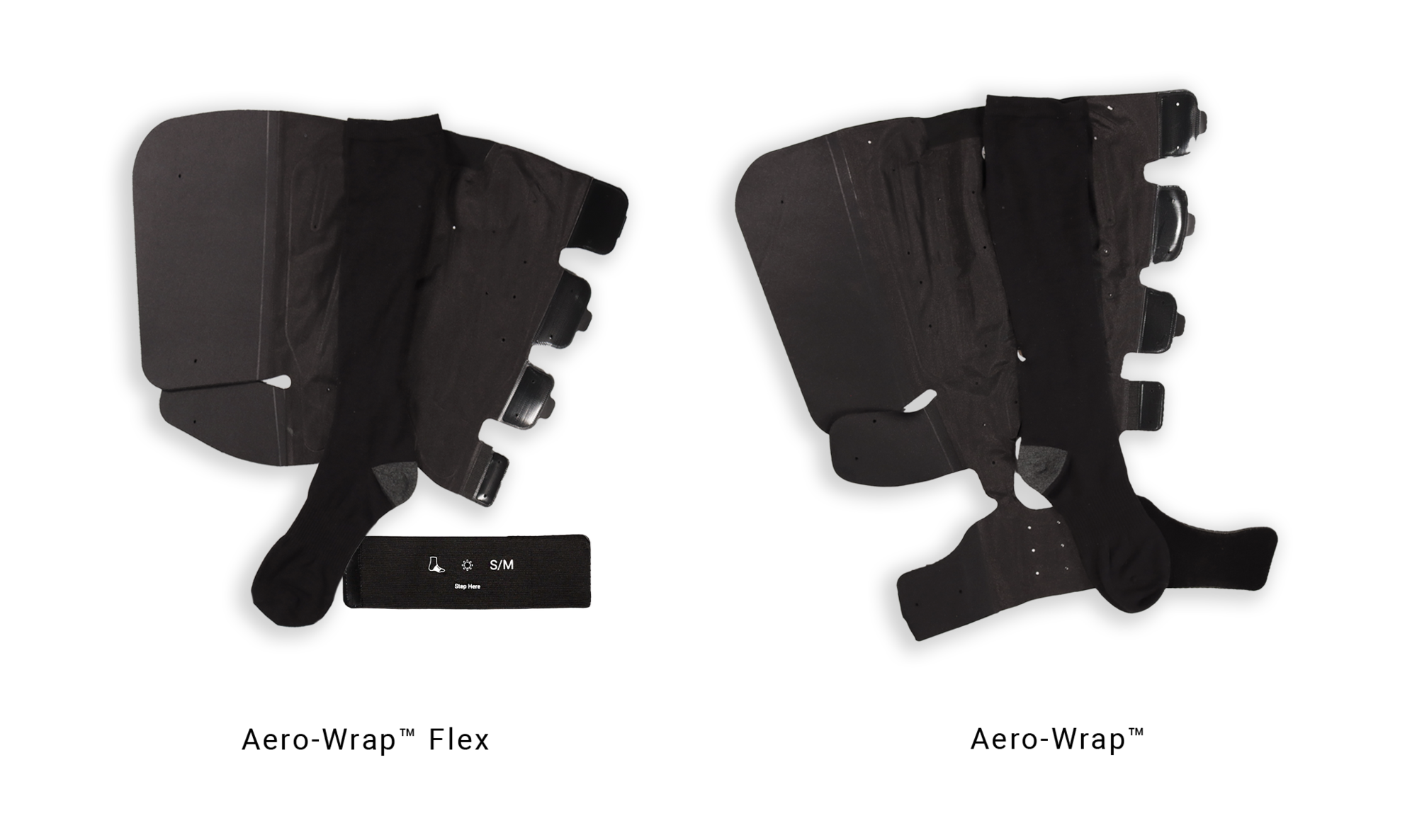 aero wrap standard and flex laying flat next to each other