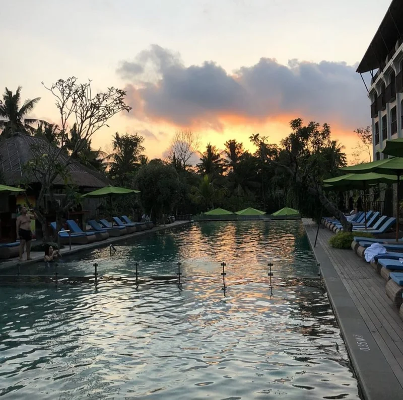 Element Ubud Pool at Sunset