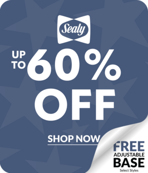 Sealy up to 60% off. Shop Now. Free adjustable base select styles.
