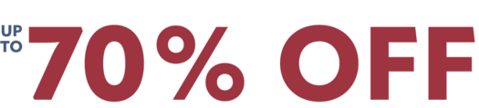 up to 70% off