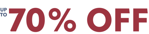 up to 70% off
