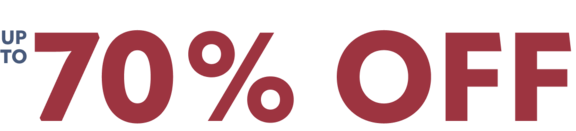 up to 70% off