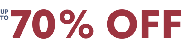 up to 70% off