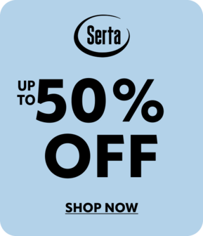 Serta up to 50% off Shop Now