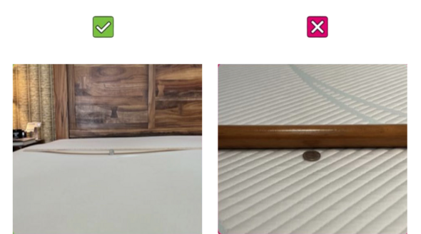 A view of the affected area (with the broom/yardstick and quarter/ruler)