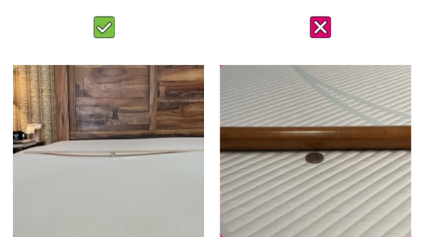 A view of the affected area (with the broom/yardstick and quarter/ruler)