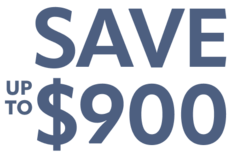Save up to $900