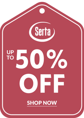 Serta up to 50% off