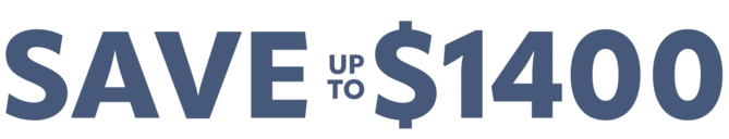 Save up to $1400