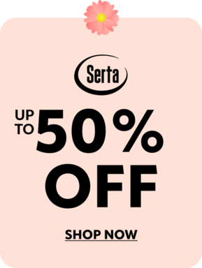 Serta up to 50% off Shop Now