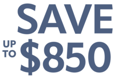 Save up to $850
