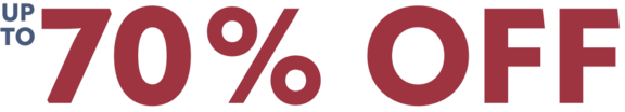 up to 70% off
