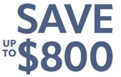 Save up to $800