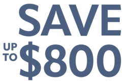 Save up to $800