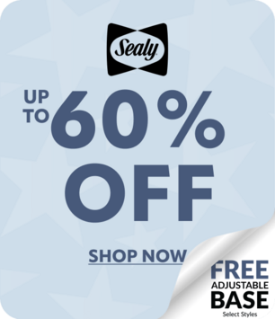 Sealy up to 60% off. Shop Now. Free adjustable base select styles.