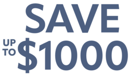 Save up to $1000