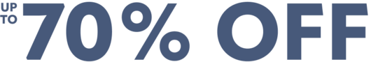 up to 70% off