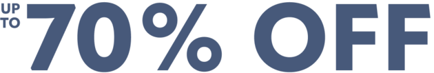 up to 70% off