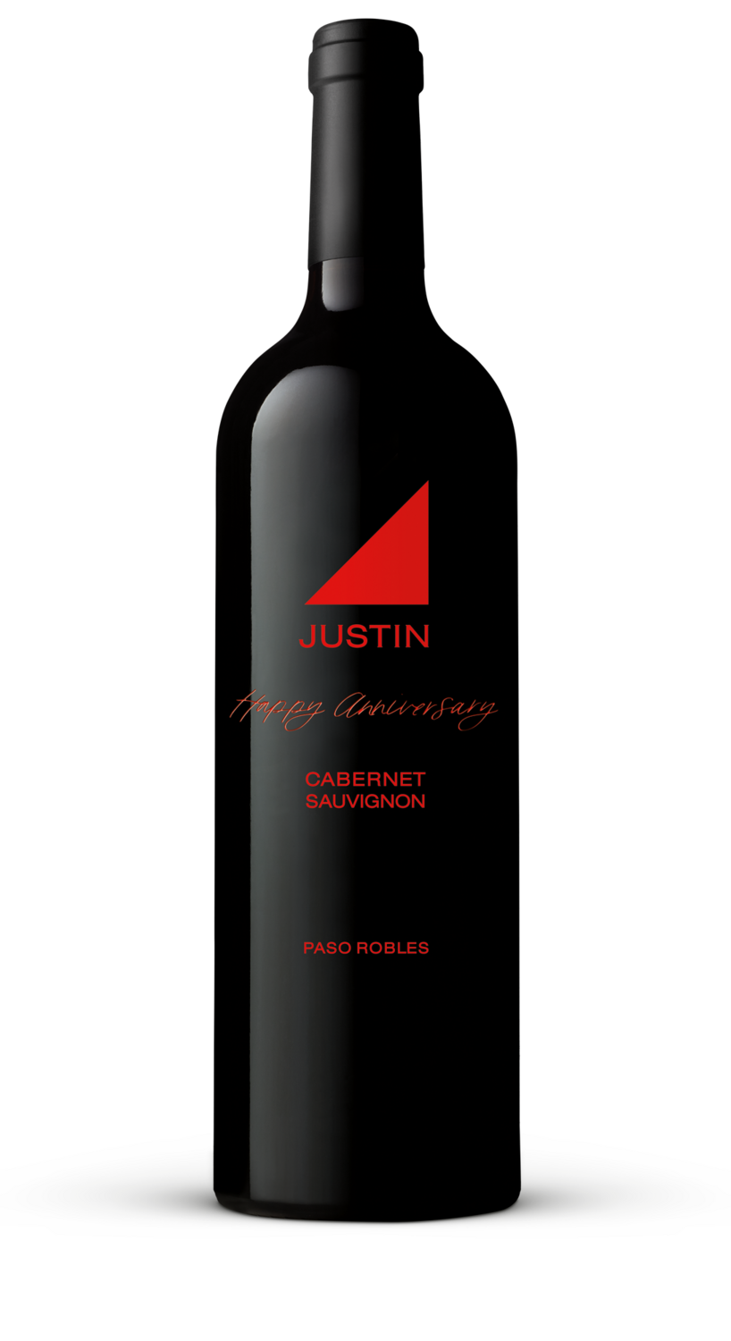 "Happy Anniversary" Etched Cabernet Sauvignon