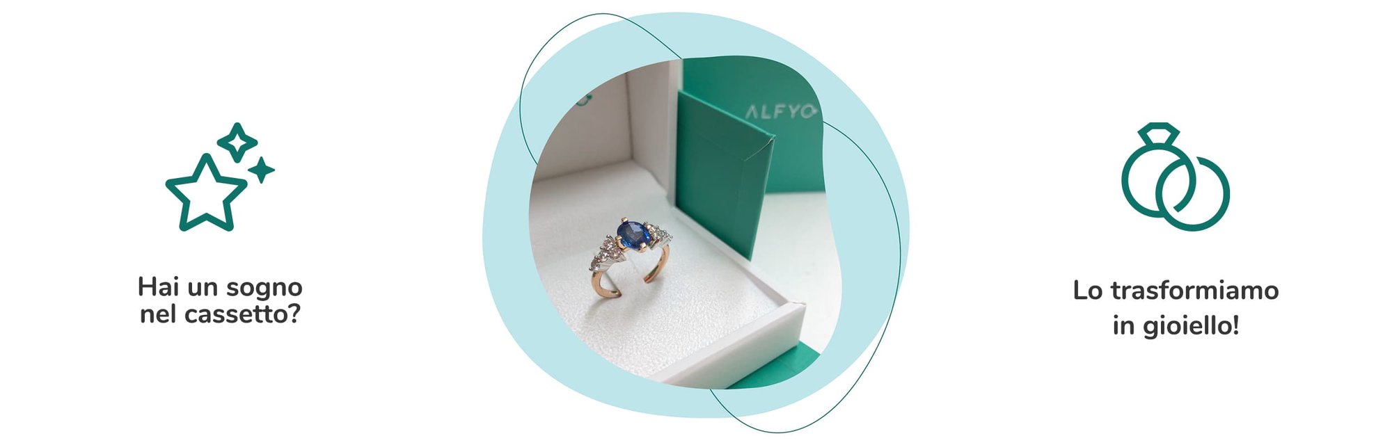 anello con zaffiro personalizzato gioielleria alfyo