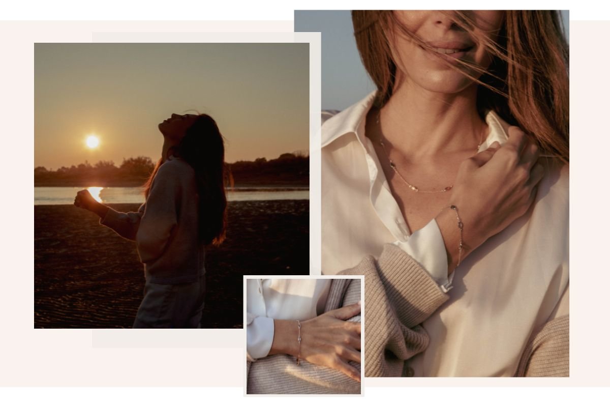 let it glow pietre colorate collage foto