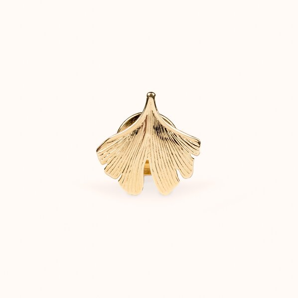 ginkgo spilla oro giallo