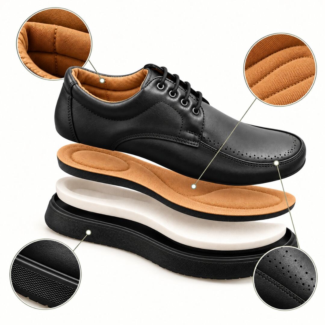 Plantilla Memory Foam y comodidad del calzado Confort Shoes elaborado en piel genuina