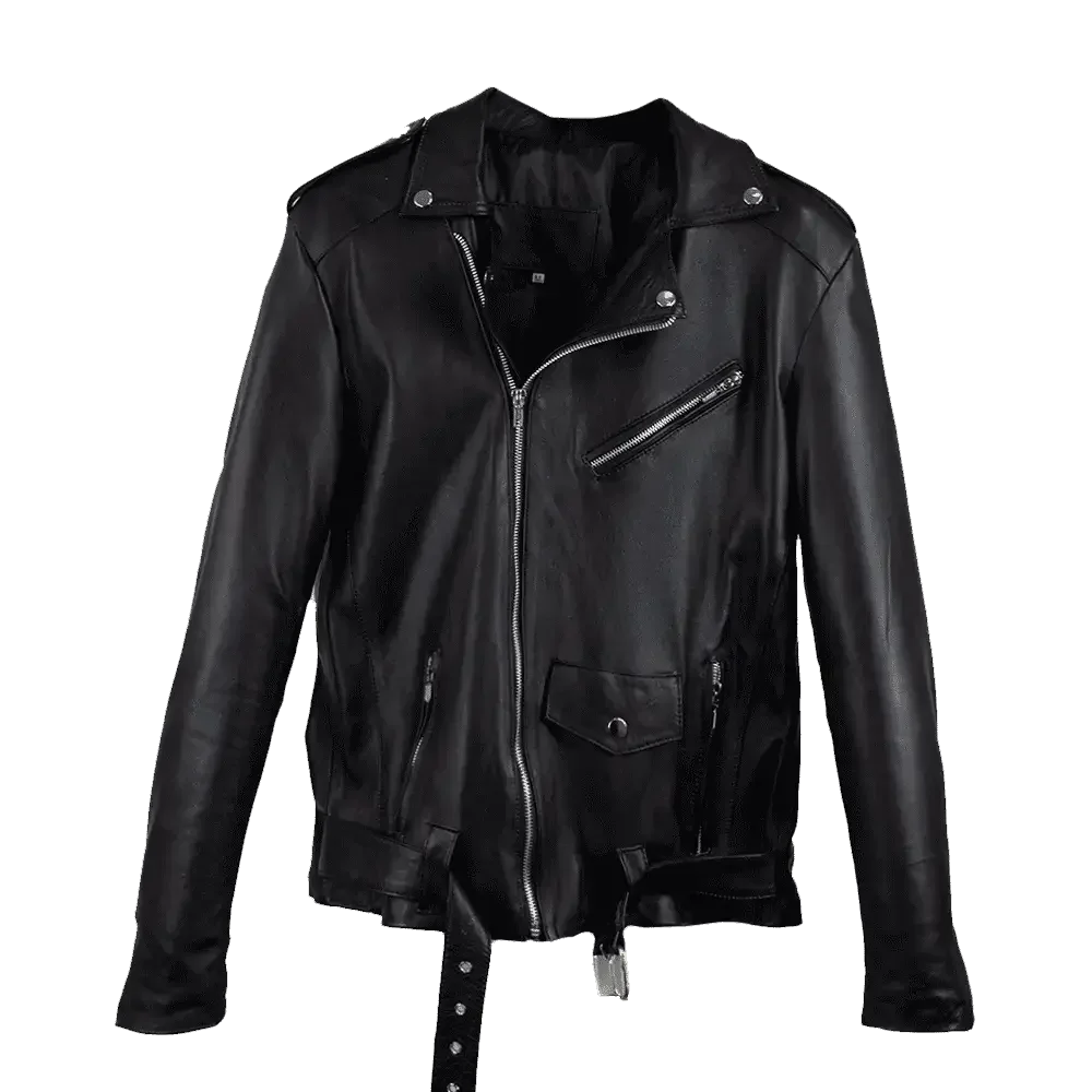 Chamarra de Piel Negra Harley Caballero