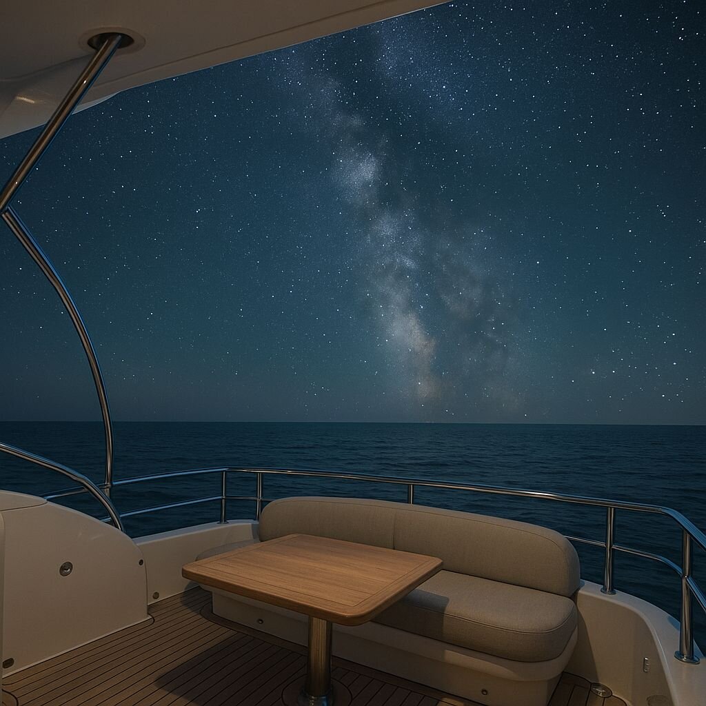 Stargazing on deck