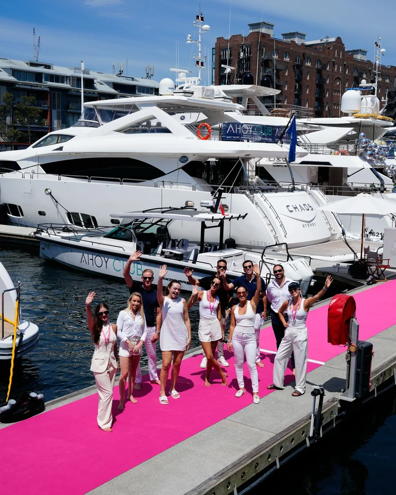 Team on boat