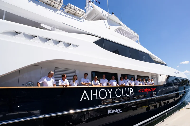 Ahoy Club yacht with Comanche branding