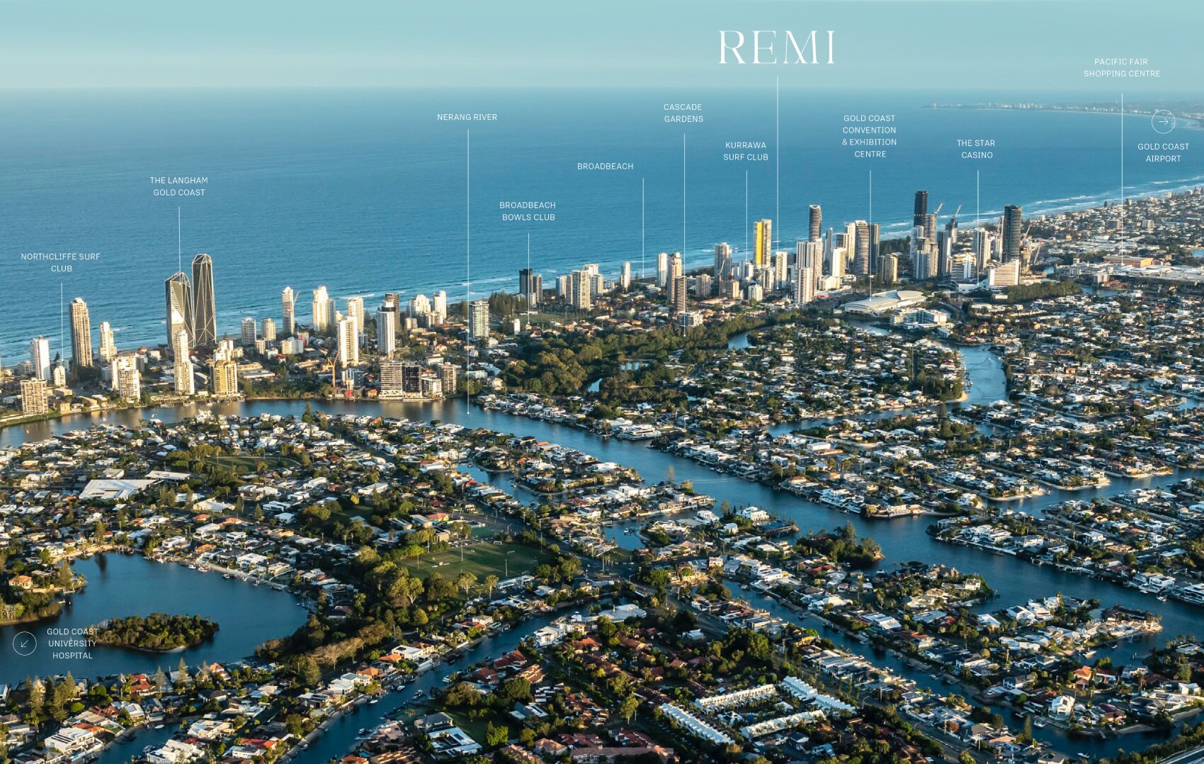 Gold Coast Aerial Map