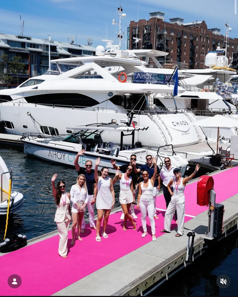 Team on boat