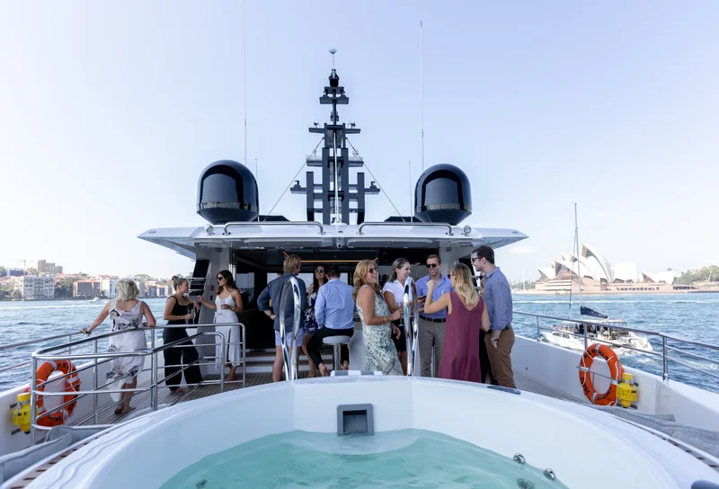 Christmas party on a yacht