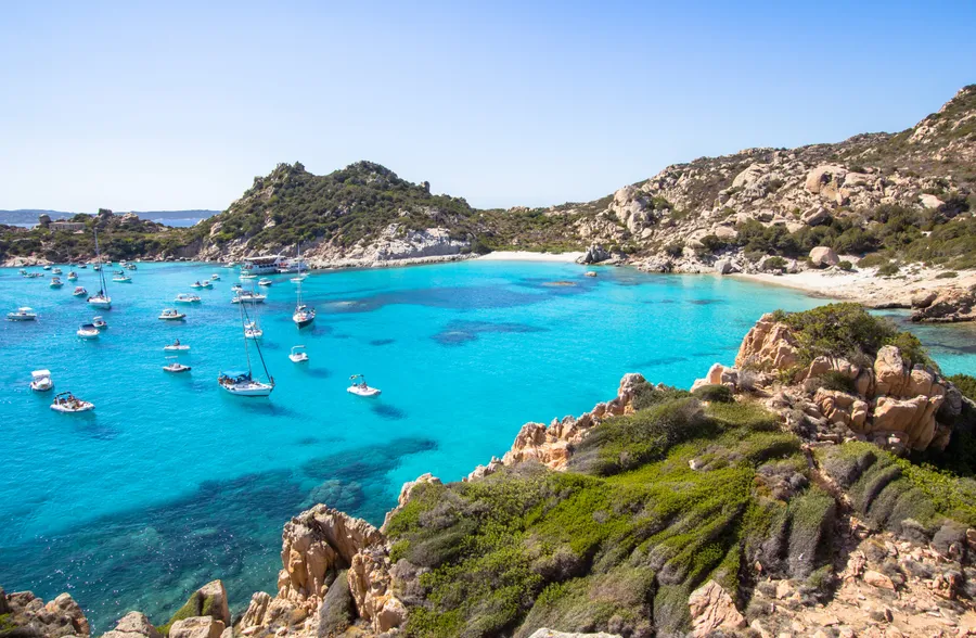 Granite islands and clear water in the Maddalena archipelago