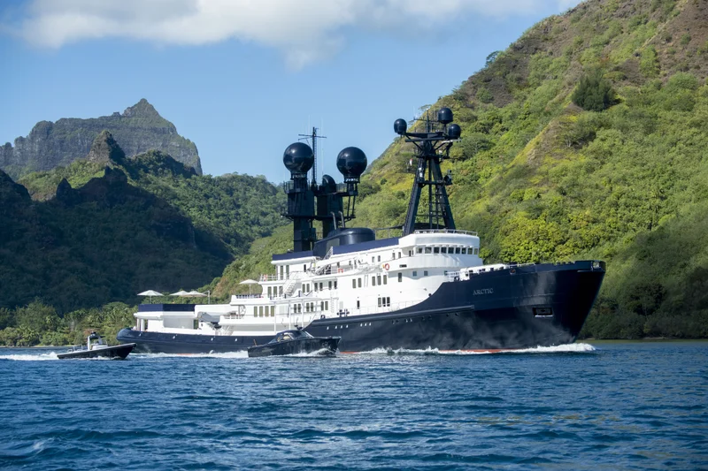 ARCTIC yacht in fjord
