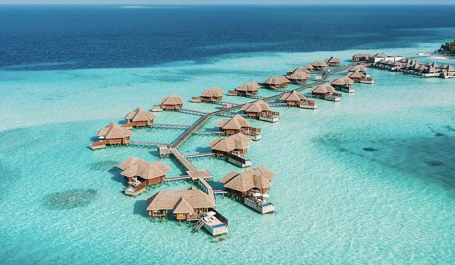 Maldives atolls and reefs
