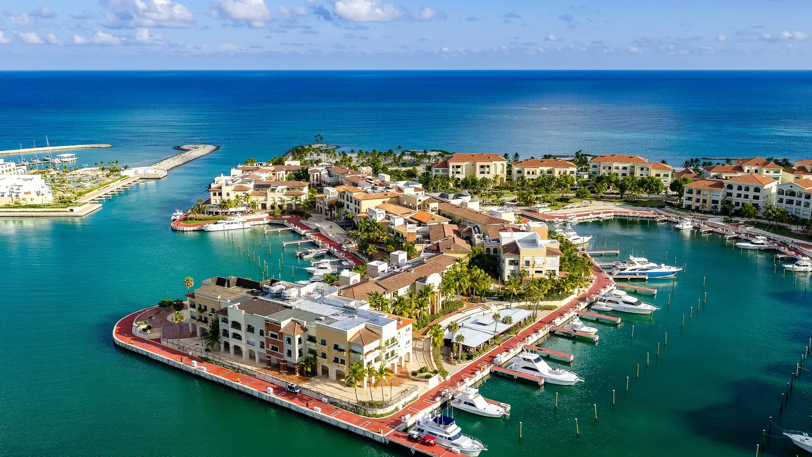 Casa de Campo marina at sunset