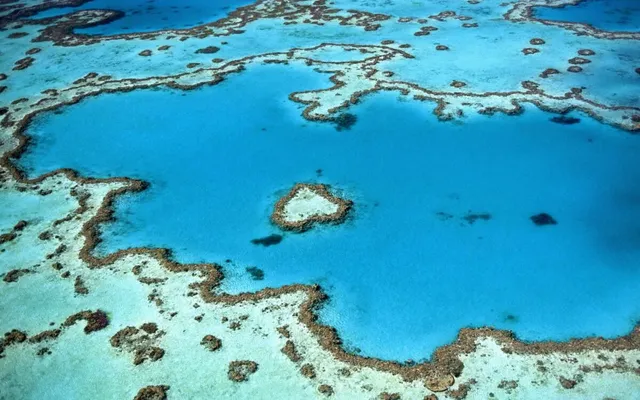 Whitehaven Beach and Hill Inlet from the air