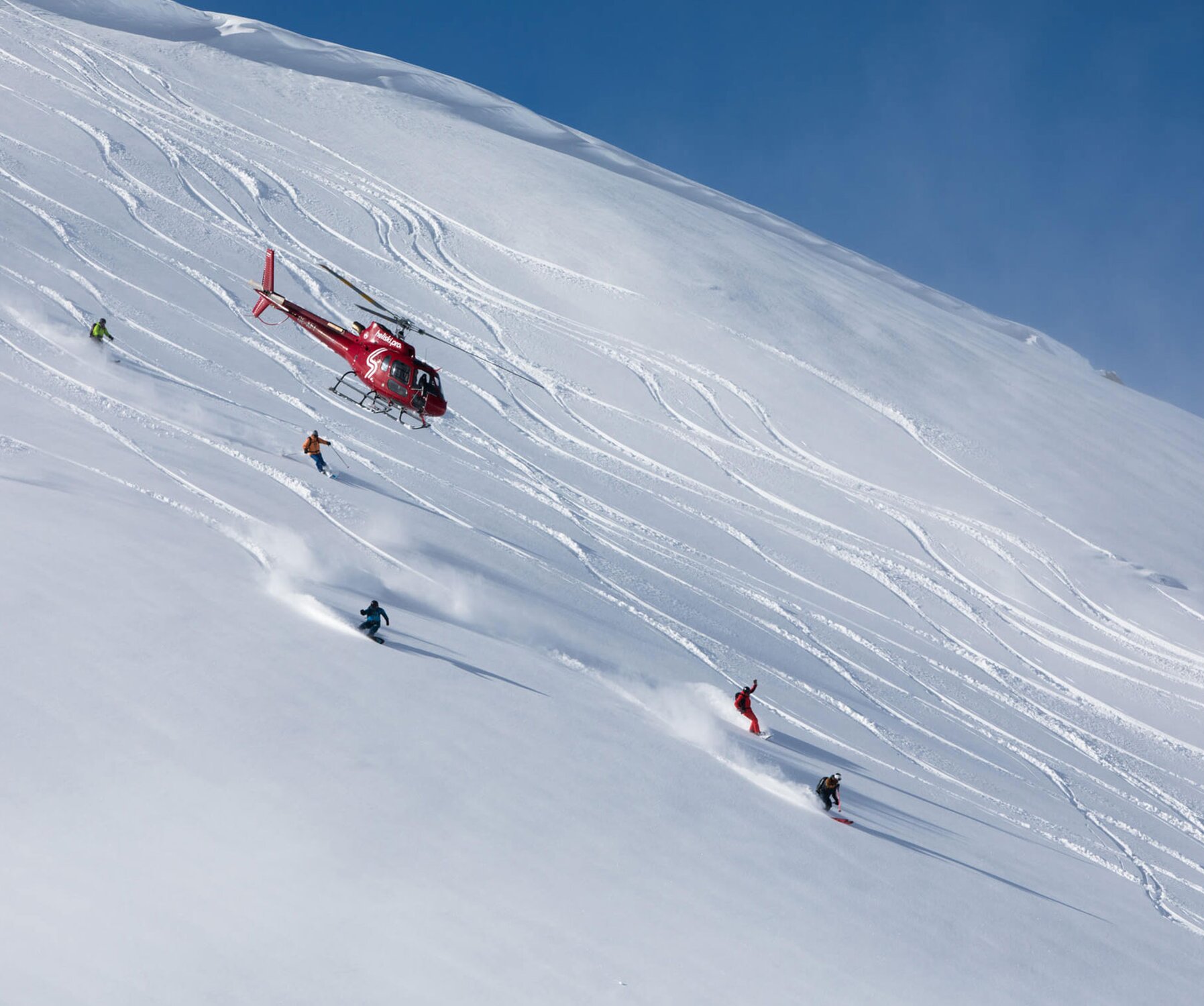 Heli-skiing