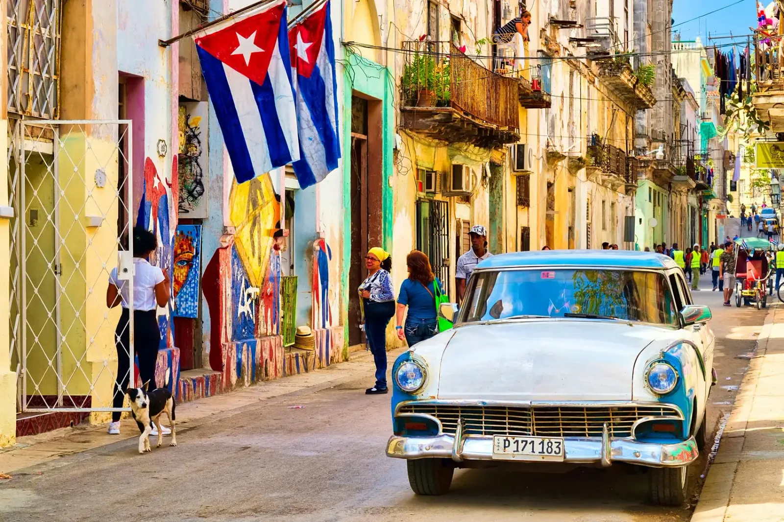 Havana streets and classic cars