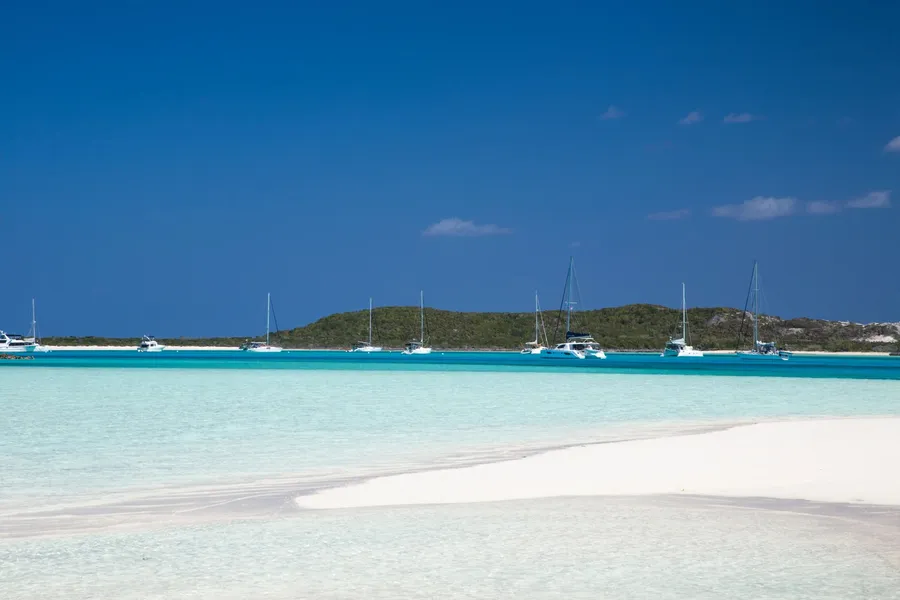 The sandbar at Warderick Wells in the Exuma Cays Land and Sea Park