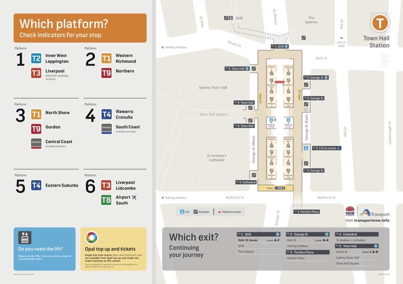 Town Hall Station Map