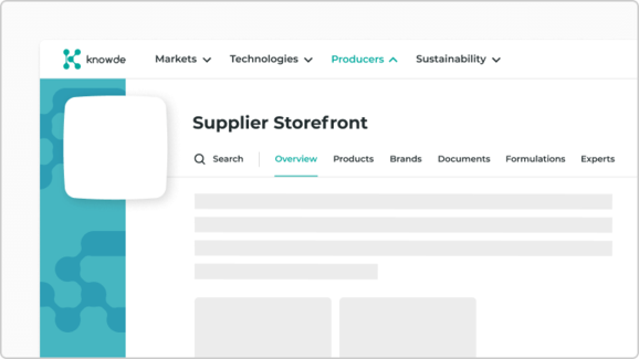 Knowde storefronts provide unprecedented access to everything you need to know about this supplier in an easy-to-use format