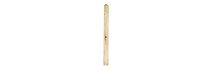 Treated Round Top Picket Fence Board (T) 22mm (W) 75mm (L) 0.9m - Pack of 10 